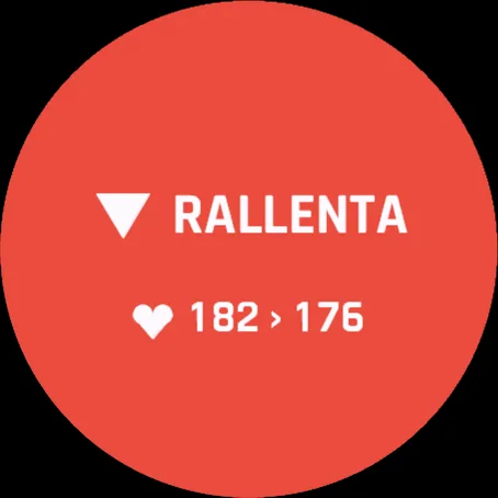 Avviso rosso: RALLENTA, frequenza cardiaca 182 sopra l’obiettivo 176